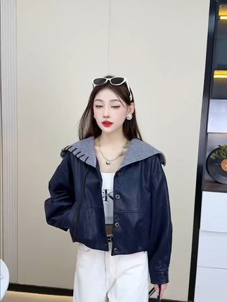 小个子女生的显瘦神器!宽松海军领皮衣太好搭了! 秋冬穿啥?这款时尚又保暖的小黑袄!关键它还很适合小个子姐妹哦~#早秋显身材平价上衣合集 #早秋显身材平价上衣合集 #早秋显身材平价上衣合集 #早秋显身材平价上衣合集 #早秋显身材平价上衣合集