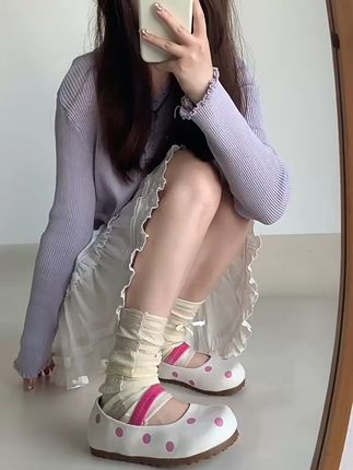 超可耐夏季波点玛丽珍鞋 #鞋 #单鞋 #玛丽珍鞋 #玛丽珍鞋女