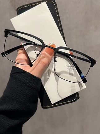 2025爆款眉线框眼镜🕶️ 痞帅与斯文自由切换! 防蓝光+可配度数,上课上班都百搭💯 理工男也能轻松拿捏高级感,护眼又时髦#男士眼镜 #近视眼镜 #防蓝光眼镜 #半框眼镜 #商务眼镜