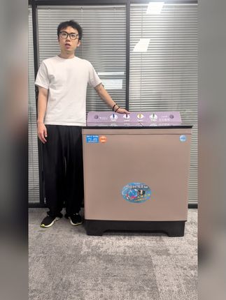 双缸大容量洗衣机,再也不怕洗不干净! #洗衣机 #大容量洗衣机 #强力清洁洗衣机 #双缸洗衣机