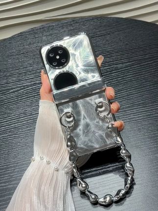 pocket2手机壳 pocket2手机壳新款pocket 2全包防摔保护套羽毛手提链条 这个手机壳也太好看了!#华为pocket2 #手机壳