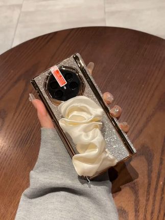 matext三折叠手机壳 xt非凡大师奢华闪粉丝巾腕带中轴保护 上机效果真好看!#华为matext #手机壳