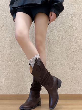 穿搭个性加分!复古风中筒骑士靴,百搭不挑人~ #好鞋推荐 #百搭鞋子 #好穿又好搭 #显高显瘦显腿长 #秋冬的第一双新鞋必须安排上