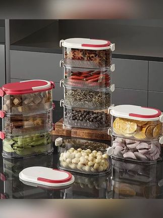 【加大加厚】香料收纳盒家用储物保鲜盒佐料盒调料盒防潮密封调料罐#香料收纳盒 #家用储物 #防潮密封 #调料盒 #收纳神器