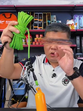 活鱼扣大物鱼扣巨物鲢鳙鱼锁不锈钢伞绳锁鱼扣路亚大青鱼栓鱼绳