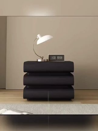 现代简约奶油风月半床头柜2025法式皮质极简智能白色床边柜收纳柜#好物推荐 居家好物#床头柜 智能床头柜#床边柜