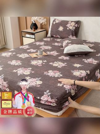 【床笠】A类秋冬加厚原麻防滑免打理皱皱纱抗菌床罩全包床垫保护套#秋冬床笠 #原麻床笠 #防滑床罩 #抗菌床笠 #床垫保护套