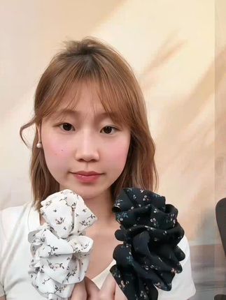 #香蕉夹波点碎花发饰头饰头# 扁头