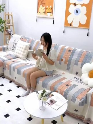 家用客厅沙发垫防尘防猫沙发巾盖布一片式全包防滑轻奢四季款套罩 #沙发盖布 #盖布 #沙发巾 #家用套罩 #套罩