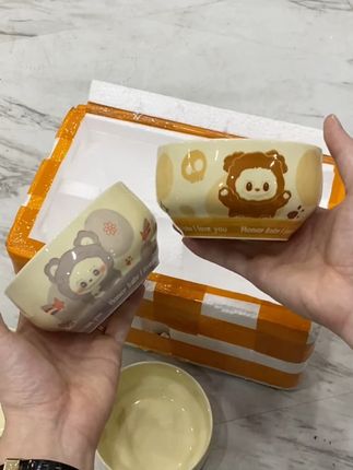 4.5英寸米饭碗4个混装陶瓷釉下彩工艺好物餐具易清洗#好物推荐🔥 #碗 #陶瓷碗 #好用不贵经济实惠 #餐具