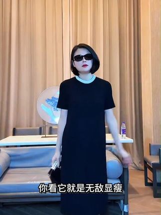 人造丝气质时尚短袖连衣裙 人造丝气质时尚短袖连衣裙#穿出高级感 #显瘦穿搭 #显瘦遮肉 #品质女装 #谁穿谁好看