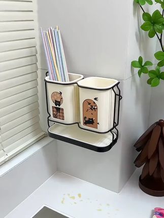 免打孔家用壁挂刀架筷子架厨房台面沥水防霉筷子筒餐具收纳置物架#免打孔刀架 #厨房收纳架 #筷子筒 #壁挂置物架 #餐具收纳