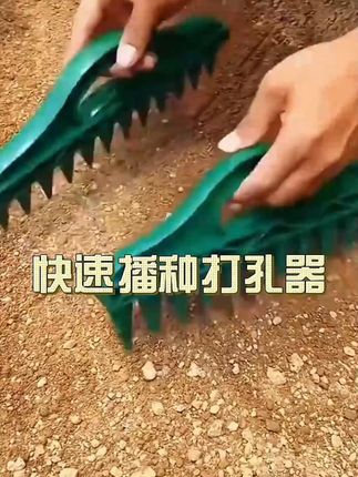 这个#播种打孔器 真的太方便了。#打孔器 #种菜 #种地 #播种