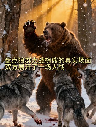 盘点狼群大战棕熊的真实场面,双方展开了一场大战 #动物世界 #神奇动物在抖音 #野生动物零距离 #纪录片 #神奇动物