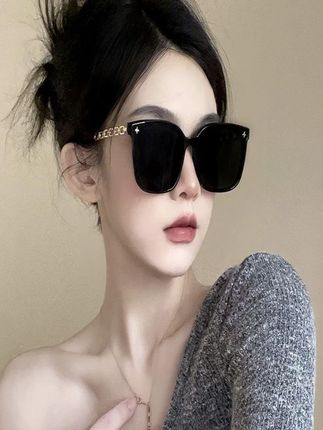 2025新款墨镜女高级感ins网红款防晒太阳镜圆脸显瘦大框墨镜#墨镜 #太阳镜 #眼镜 #大框墨镜