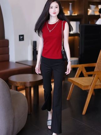 #百搭女裤子 #夏季女裤薄款 #冰丝微喇裤女