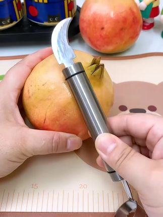 剥石榴神器不锈钢石榴开果器双头多功能家用橙子刀削皮取果小工具 #石榴刀  #开果器  #剥皮器 #剥石榴神器 #削皮取果小工具