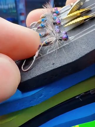 改装双钩响尾蛇线组瓜子亮片飞蝇毒蚊钩微物马口白条罗飞路亚饵#路亚饵 #钓鱼