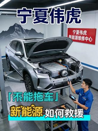 新能源为什么不能拖车?看完你又会学到了!#银川新能源汽车维修 #银川新能源 #宁夏伟虎