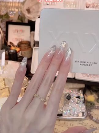 不遗憾- painted clear bow 纯手工穿戴甲 10片装#手工穿戴甲 #不遗憾 #美甲好物 #10片装 #时尚美甲
