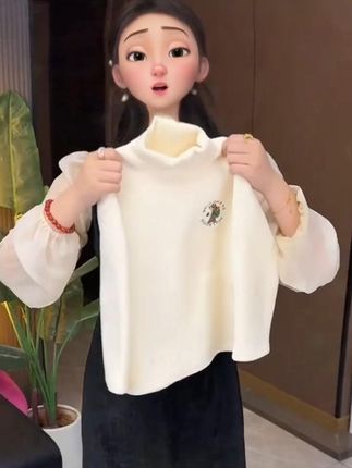 #儿童打底衫  #半高领打底衫  #男童打底衫  #女童打底衫  #加绒加厚打底衫