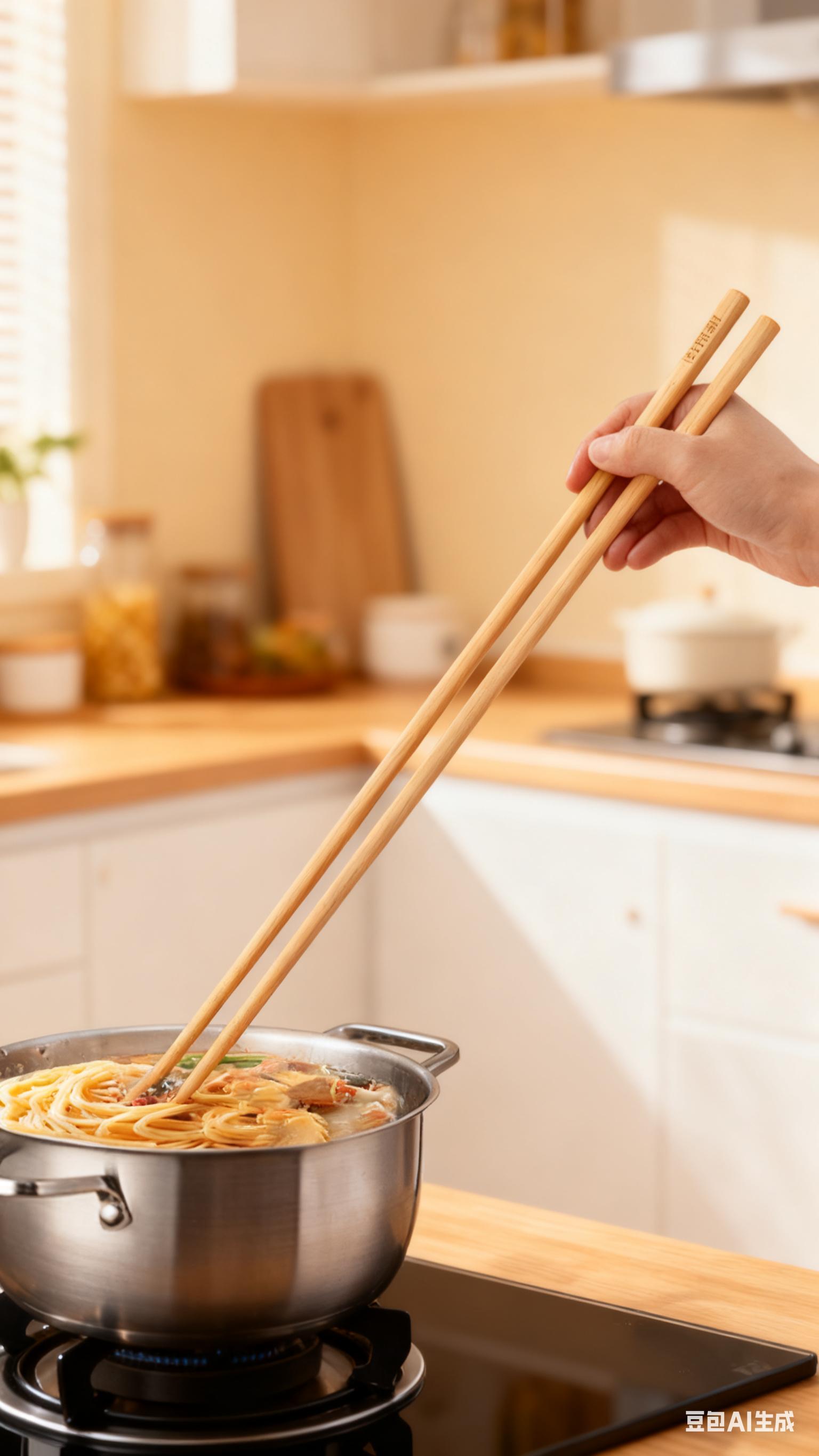 防滑加粗捞面竹筷油炸煮面火锅炒菜厨房加长筷子防烫超长公筷高档#公筷 #火锅筷子 #筷子 #加长筷子 #防滑筷子