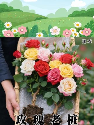 云南基地直发玫瑰老桩树苗月季花苗特大花卉当季开花老根盆栽室内 #云南基地直发鲜切花 #花卉 #绿植