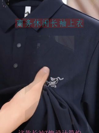 【奥特莱斯】正品刺绣鸟长袖T恤男款秋季高档商务休闲宽松大码上衣,【奥特莱斯】正品刺绣鸟长袖T恤男款秋季高档商务休闲宽松大码上 刺绣鸟长袖T恤男款秋季高档商务休闲宽松大码 #刺绣鸟长袖T #品质男装 #男生穿搭 商务休闲 透气舒适
