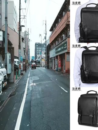 法宾顿男士真皮双肩背包大容量多功能电脑包时尚休闲轻便百搭包包