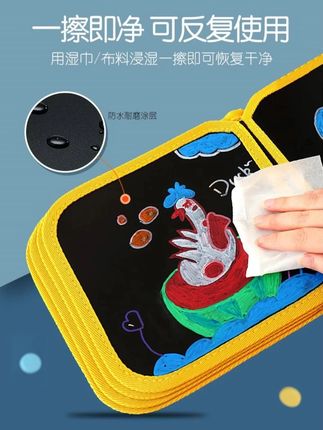 不管在家还是出门,这个#便携绘画本 都可以让孩子安静玩好久,自带一套水粉笔,画起来很鲜艳,还可以擦了#反复画 #好物推荐🔥 #小孩 #玩具