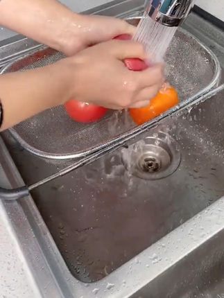 优勤厨房不锈钢沥水篮单水池可伸缩洗菜盆大号家用伸缩水槽滤水架#好物推荐🔥 #厨房必备神器 #厨房好物 #生活好帮手 #网红水槽 @DOU+小助手