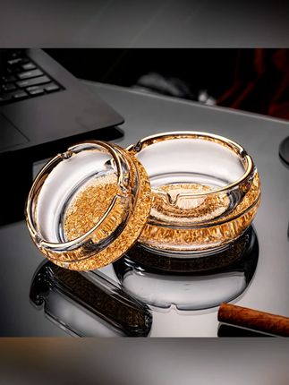 奢华水晶玻璃烟灰缸家用客厅加厚烟缸办公室茶几烟盅高档创意烟碟#烟灰缸 #水晶玻璃烟灰缸 #家用烟缸 #办公室用品 #高档烟碟