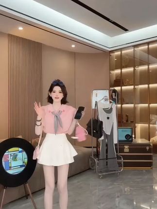 2025夏季洋气减龄POLO领无袖针织上衣显瘦百搭半身裙裤休闲套装女