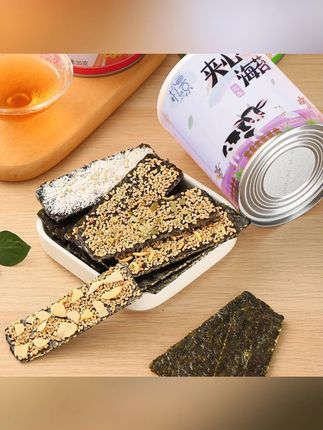 #好物推荐 食品饮料 松景芝麻夹心海苔片海苔夹心脆片紫菜儿童零食健康零食 40g / 罐 #芝麻夹心海苔片 #40g / 罐海苔脆 #儿童健康零食 #紫菜夹心海苔