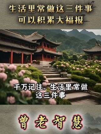 生活里常做这三件事,可以积累大福报! #国学智慧 #福报 #积德修福 #修行