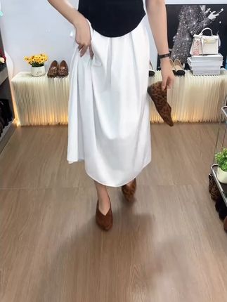 尖头豹纹内增高单鞋女秋冬绒面法式通勤两穿平底单鞋瓢鞋奶奶鞋#软底软面穿上超舒服 #好鞋推荐 #好穿又好搭 #奶奶鞋 #上脚舒适