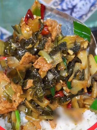 这是一道非常好吃的下饭菜腌白菜炒肉 这个菜只有安徽人才知道它有多好吃,就这个菜拌饭你能吃几碗#腌白菜 #咸菜 #腌菜 #下饭菜 #酸菜