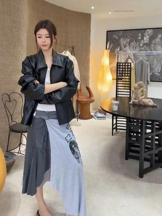 【国庆出游穿搭】不规则印花腰头纽结半裙 #半身裙 #不规则半身裙 #显瘦穿搭 #出游吸睛look #小众设计感