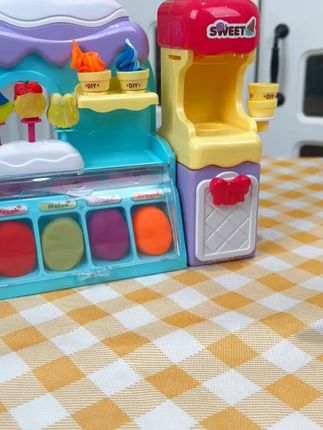 儿童冰淇淋雪糕机3-6岁橡皮泥彩泥轻黏土模具儿童益智手工diy玩具#儿童玩具 #手工diy #冰淇淋机 #益智玩具 #36岁儿童