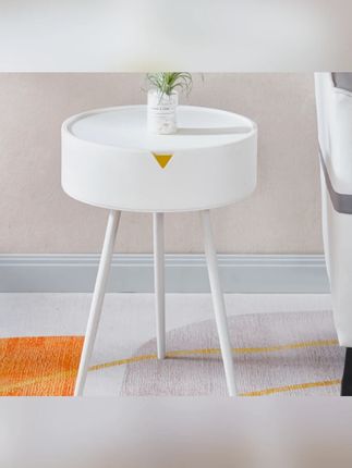 奶油风床头柜现代简约新款创意圆形替代卧室客厅儿童收纳柜 #茶几 #边几 #美观实用 #床头柜