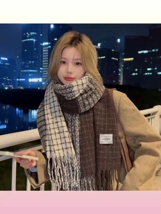 冬季双面围巾女高级感百搭保暖韩版时尚INS风围脖百搭秋冬围巾#冬季围巾 #双面围巾 #女款围巾 #百搭围巾 #韩版围巾