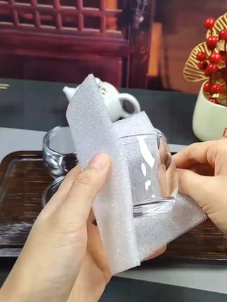 加厚扳指杯家用透明主人杯创意加厚茶杯酒杯水杯玻璃杯