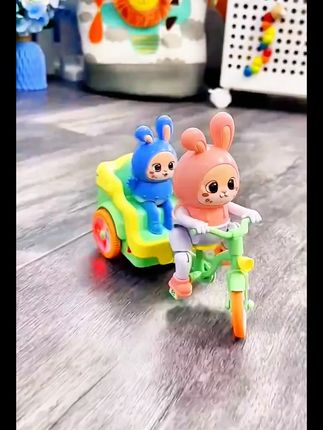 儿童电动小兔子瞪三轮车玩具男女孩1-2周岁婴儿有声会动益智早教0