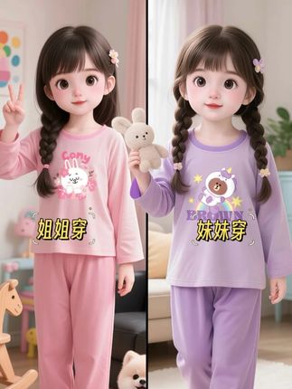 👧🏻 被问爆的LINE FRIENDS儿童家居服!软糯亲肤还显白,娃穿上就不想脱~ 从淡紫的温柔到浅粉的甜,还有清新黄绿撞色,每一套都把“舒适”和“可爱”焊死了!宅家玩积木、读绘本,哪怕光着脚丫跑来跑去,都像把云朵穿在身上~#每日童装穿搭分享 #高品质童装 #生女儿就是用来打扮的 #女童套装 #生女儿就要这样穿