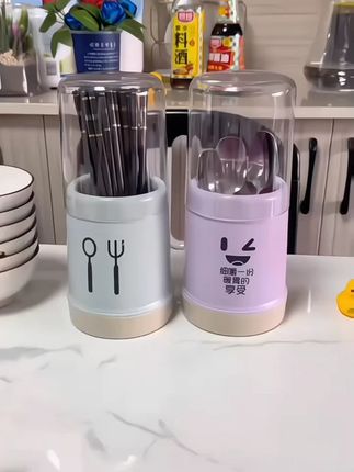 带盖防尘筷笼筷子筒沥水筷子笼餐具收纳塑料家用厨房筷子盒置物架 #筷子收纳神器推荐 #筷子勺子收纳盒 #厨房餐具收纳 #厨房筷子收纳筒 #筷子家用收纳