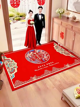 结婚喜字入户门地垫 #婚庆用品 #结婚 #婚房布置 #结婚习俗