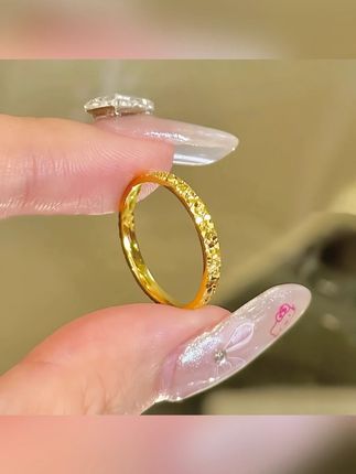 钛钢戒指 不掉色轻奢风高级感碎碎冰戒指爆闪细款素圈A05#钛钢戒指 #轻奢风戒指 #碎碎冰戒指 #时尚饰品 #不掉色戒指