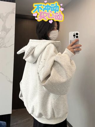 早秋美式杜宾犬高街连帽开衫卫衣男秋季设计感铆钉外套情侣上衣服#高街卫衣 #连帽开衫 #连帽卫衣 #情侣上衣 #设计感上衣