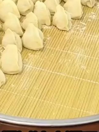 竹编饺子帘可挂式青竹条竹制不粘双面饺子帘盖帘放包子馄饨面条#饺子帘 #竹编 #可挂式
