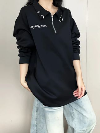 一件拒绝撞衫的POLO领卫衣! #男女同款 #ootd穿搭 #POLO衫 #秋季穿搭 #今天穿什么